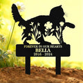 Custom Cat Grave Marker Outdoor, Personalized Metal Cat Memorial Grave Stake with Name and Date, Outdoor Waterrproof Cats Memorial Plaque