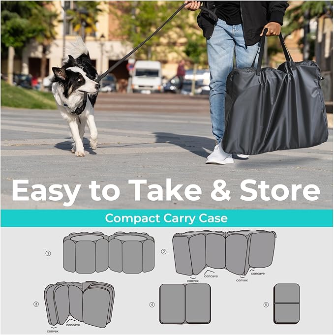 2-in-1 Cat Playpen with Pee Pad, 90''Pop Up Dog Pet Playpen for Indoor Outdoor Cats Enclosure, Portable Pet Playpen, Kitten Puppy Foldable Play Pen Cat Dog Tent Crate Cage Kennel(L, 90" Lx45Wx28H)