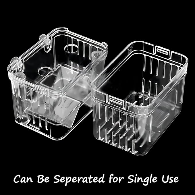 Petzilla in-Tank Aquarium Breeder Box for Fish Tank, Breeding Incubator for Small Fish Hatchery, Acrylic Divider for Shrimp Clownfish Aggressive Injured Fish (Large)