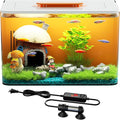 Betta Fish Tank Kit 2.5 Gallon Aquarium with Heater, Hidden Filtration, Light, Lid, Small Acrylic Tank for Beta, Shrimp, Guppy