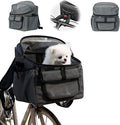 Dog Bike Basket, Soft-Sided Dog Bike Carrier Backpack, Cat Bicycle Basket, Multifunctional Pet Bike Basket Detachable Adjustable Single Shoulder Strap, Foldable Pet Travel Bag for Small Cats and Dogs