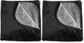 Mambe Silky Waterproof Throw for Protecting Furniture Bed Couch from Stains Caused by Dogs, Cats, Incontinence. Soft, Washable, Reversible. (Size Small 2-Pack 30x35 inches, Color Black/Charcoal)