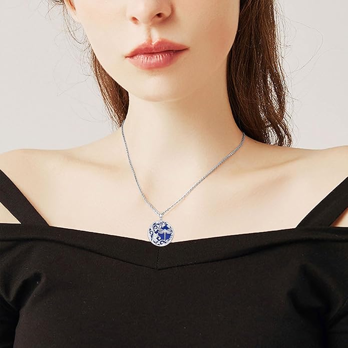 KZX Cat/Dog/Phoenix/Eagle/Whale/Shark/Puffin/Starfish/Chicken/Butterfly/Owl/Bee/Frog/Seahorse Necklace Sterling Silver Animal Pendant Jewelry Gift for Women