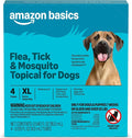 Amazon Basics Preventative Flea, Tick & Mosquito Topical Treatment for X-Large Dog (Over 55 Pounds), 4 Count, Packaging May Vary