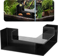 Dual-Entrance Aquarium Tunnel, Aquarium Cave Hideout 360° Viewing, Black Shrimp Cave Fish Tank Tunnels, Aquarium Underground Tunnel, Substrates Buried Tunnel for Fish Decoration