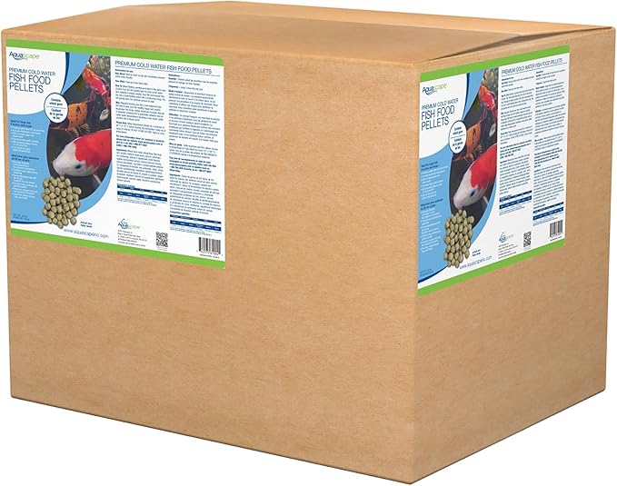 Aquascape 81004 Premium Cold Water Fish Food Pellets for Large Pond Fish, Large Pellet, 44 Pounds
