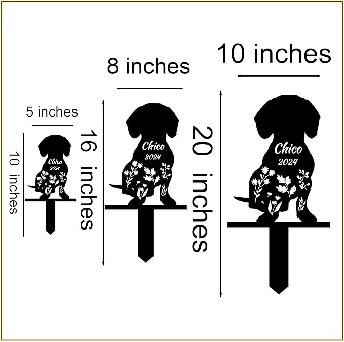 Personalized Dog Memorial Stake, Dog Grave Marker, in Memorial of Dog, Dog Loss Gift, Dog Name Sign Pet Sympathy Gift