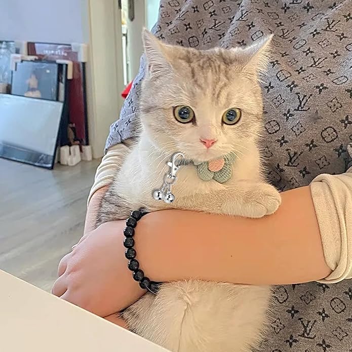 5 Pcs Bells For Dog Collars, Silver Cat Bells Dog Training Bell Loud, Dogs Tag Clip Jewelry Pet Pendant Accessories for Pet Cat Dogs Necklace Collar