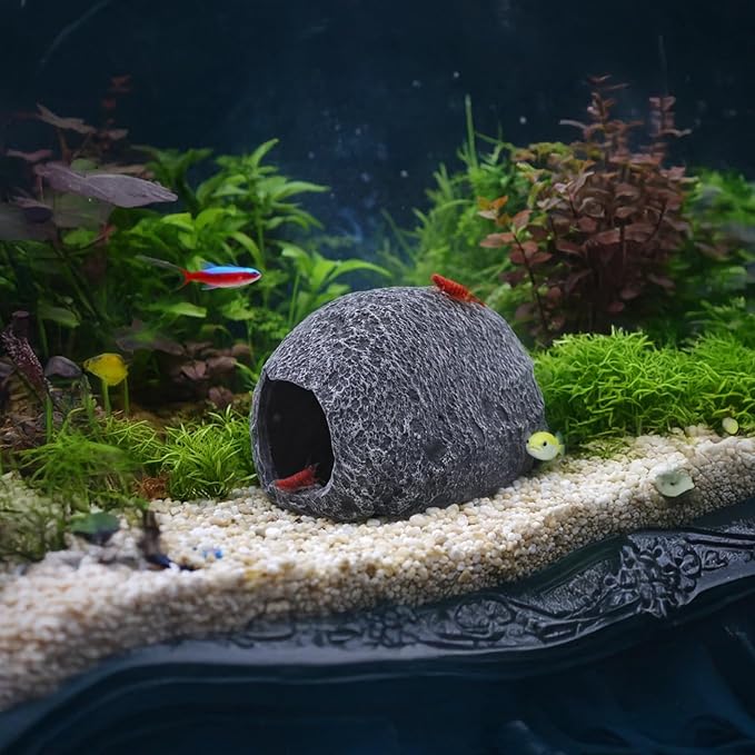 Breeding Tank for Parrot Cichlid Aquarium, Strong Attachment Fish Nest, Hiding Hole Ornament