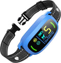 Bark Collar, Rechargeable Dog Bark Collar with 5 Adjustable Sensitivity and Intensity Beep Vibration, Anti Barking Collar for Small Medium Large Breed Dogs (Blue)