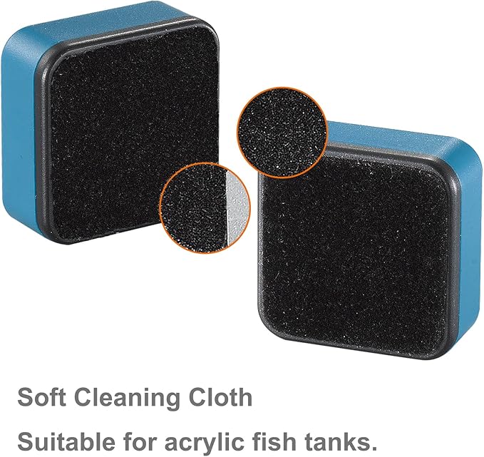 AquariumMini Magnetic Cleaner for Acrylic Tank and Glass Fish Tank Magnet Brush Algae Scraper No Floating