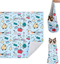 Cat Grooming Wrap for Cutting Nails, 27.5 * 27.5in Self-Adherent Cat Scratching Blanket for Nail Clipping Ear Cleaning Teeth Brushing Cats Anti-Scratch/Escape Swaddle Restraint Bag (Blue)