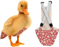 Chicken Diapers Duck Diaper Diaperalls for Hens, Roosters, Ducks, Ducklings - Reusable, Adjustable by Uni Infinity (Pink Floral, Duck Small, 1, Count)