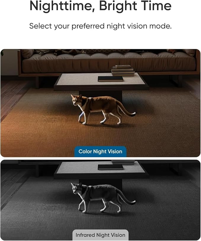 eufy Security 4K UHD Indoor Camera E30,360° Pan Tilt,AI Auto Tracking,Color Night Vision,Pet/Baby Camera with Two-Way Audio,AI Human/Pet Detection,Works with HomeKit,No Monthly Fee, White