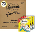 Temptations Creamy Puree Squeezable Lickable Cat Treats, Wet Cat Treats with Chicken, Salmon, and Tuna Variety Pack, 0.42 oz. Tubes, 24 Count, Pack of 3 (72 Total)
