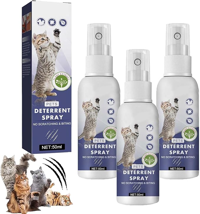 Purrshield Anti Cat Scratch Spray, Purrshield Cat Deterrent, Indoor and Outdoor Fast Acting Anti Scratch Pet Spray, for Pet Behavior Training & Afurniture Protecting. (3PCS)
