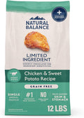 Natural Balance Limited Ingredient Adult Grain Free-Dry Dog Food, Chicken & Sweet Potato Recipe, 12 Pound (Pack of 1)