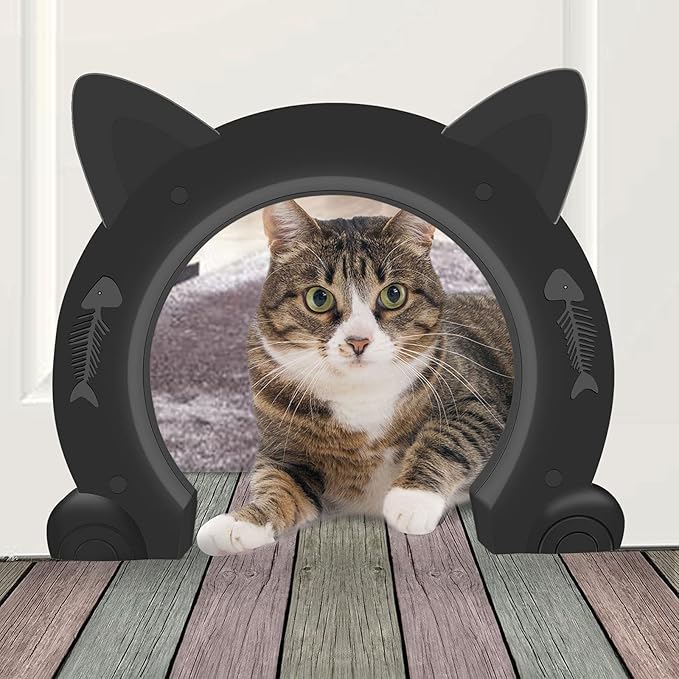Cat Door for Interior Door,Indoor Cat Door,Pet Doors for Cat, 10.55"*2.45"*9.05" (L)