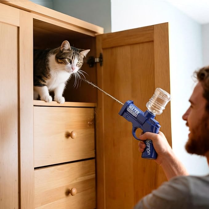 Geelin 2 Pack Squirt Spray for Cats Dogs Training Squirt for Cats Deterrent Water Spray Pistols for Dogs Pets Training(Classical Style,Blue)