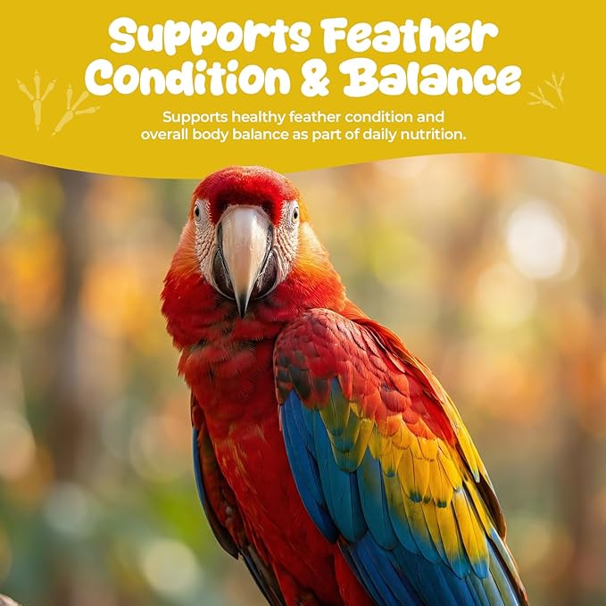 Vitamin E Supplement for Birds – Powder Vitamin E Supports Feather Condition & Cellular Function, Daily Nutrition Support