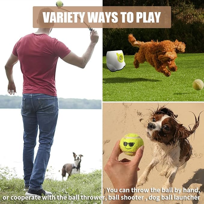 ptlsy Dog Tennis Balls 16 Pack Pet Mini Tennis Ball for Small Medium Dogs Fetching (2 inch)