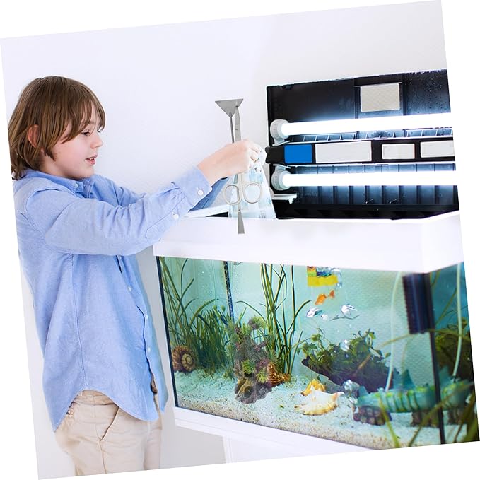 BESPORTBLE 5pcs Aquarium Cleaning Tool Set Includes Scissors Tweezer Spatula for Water Plant Maintenance and Fish Tank Care