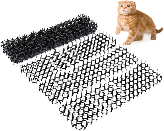 Zerodis Pet Training Spike Mat, Indoor Outdoor Scat Mat for Cats and Dogs, Metal and Plastic Construction, 49x13cm (Black)