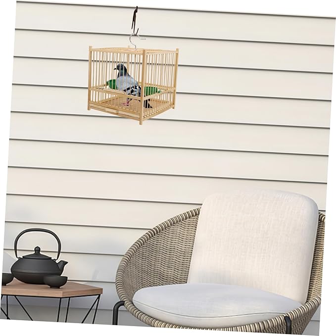 Milisten 1Set Bird Cage for Parakeets Cockatiels Lovebirds Handmade Durable Structure with Spacious Design Bird Home for Comfortable Living and Playing