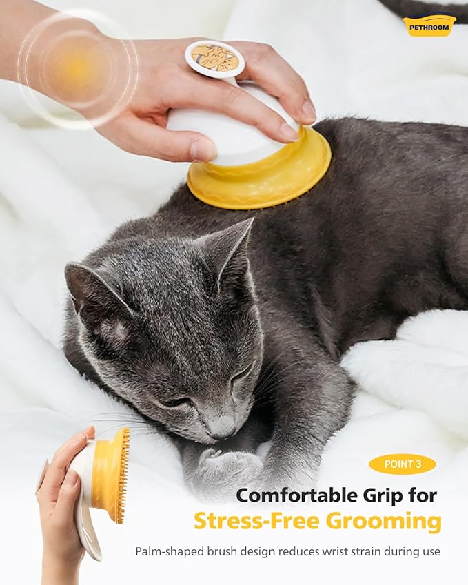 PETHROOM Cat Brush for Shedding Cats,Dogs, Kitten | Gentle Deshedding & Grooming Tool for Short or Long Hair | Safe Massage Brush for Sensitive Skin | Sturdy, Durable, and Portable