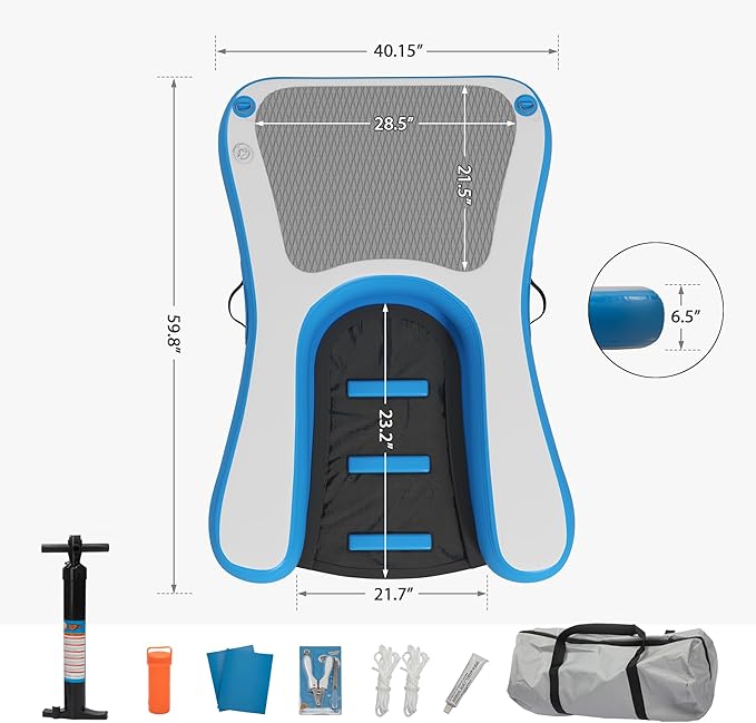 COZIWOW Dog Boat Ramp 60" L Extra Wide Dog Pool Ramp,Floating Water Ladder for Dogs Up to 220 lbs,Puncture-Resistant Surface Ideal for Pools,Lakes,Boats,Docks,with Non-Slip Pad