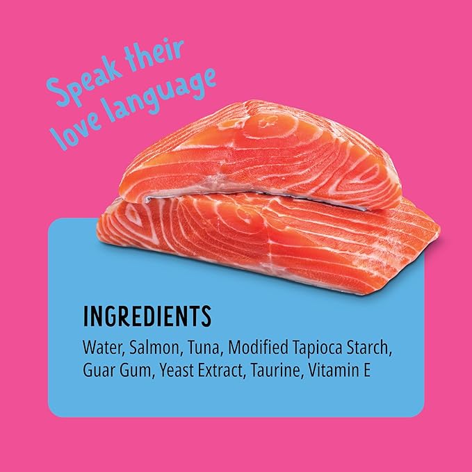 Bonkers Licky Tubes, Wet Lickable Succulent Salmon Flavor Cat Treats, Real Meat, Training or Food Topper, for All Breeds and Ages, Value Pack (15 Pack, 60 Tubes) - Product Package May Vary