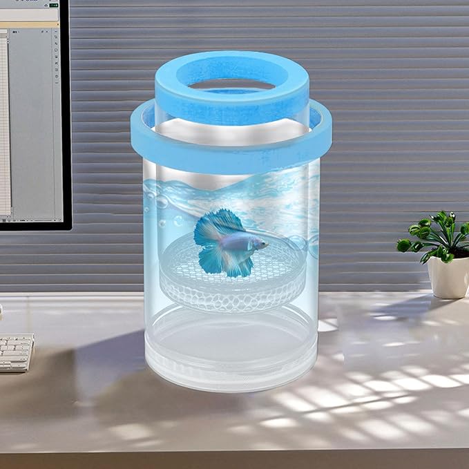 Floating Fish Isolation Box for Fish Tank, Floating Aquarium Breeder Hatching Box Clear Egg Isolation Net Incubation Boxes for Clownfishes Betta Guppy