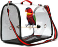 VIDECOR Pet Birds Bag, Lightweight Bird Carrier PVC Transparent Travel Cage Foldable Ventilation Pet Bird Travel Backpack Breathable Bird Travel Cage Portable Travel Bird Cage,B