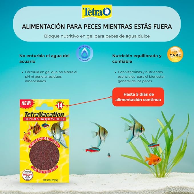 Tetra Weekend and Vacation Feeder Slow-Release Fish Food for Tropical Fish 1.06 Ounce (Pack of 1)