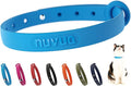 Nuvuq Breakaway Cat Collar - Soft, Comfortable, and Lightweight Safety Buckle Collar with ID Tag Ring for Outdoor Cats and Sensitive Skin Kittens (6 ⅞" to 10 ¼", Blue)