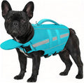 ASENKU Removable Front Float Dog Life Jacket, High Buoyancy Dog Life Vest with Reflective Strips & Rescue Handle for Swimming & Boating, Adjustable Life Jacket for Dogs(Blue XS)