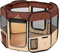 Zampa Puppy Playpen Extra Small 29"x29"x17" Portable Pop Up Playpen for Dog and Cat, Foldable | Indoor / Outdoor Kitten Pen & Travel Pet Carrier + Carrying Case.