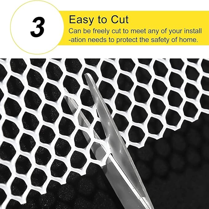 Cat Safety Net, Cat Balcony Nets, Pet Anti-fall Protection Netting Indoor Cat Window Guard, Polyethylene Plastic Fencing, Pet Safety Mesh Guard for Windows (Color : Mesh 1.2cm, Size : 0.5m x 4m)