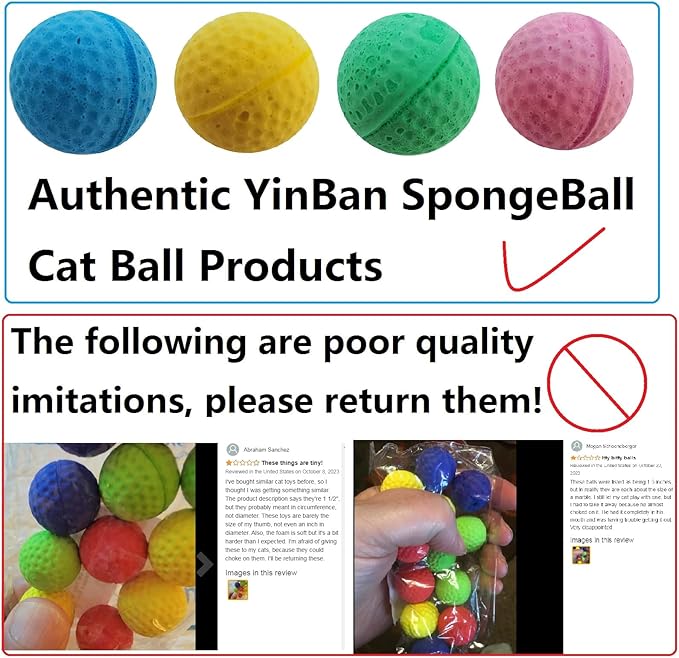 YnFag Foam Soccer Balls Cat Toys for Indoor Cats Cat Balls