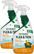Vet's Best Natural Indoor Flea and Tick Spray – Dog Flea and Tick Treatment for Home, Plant-Based Formula with Natural Oils, Kills Fleas, Eggs & Ticks on Contact, USA Made, Cotton Spice, 32 oz, 2-Pack