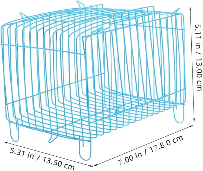 Portable Metal Bird Carrier Cage for Parakeets and Small Parrots Spacious Travel Crate with Lightweight Design Breathable and Stylish Blue Handheld Cage for Outdoor Use