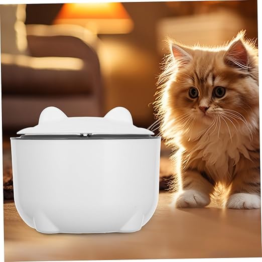 1Set Stylish Cat Litter Trash Bin with Lid One Button Operation Desktop Trash Can Cartoon Design Includes Trash Bags Functional Waste Bin for Easy