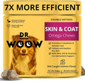 Omega 3 Supplements for Dogs Soft Chews (90 CT) – Skin & Coat Support + Itchy Skin Comfort – Wild Alaskan Salmon Oil + Biotin – Made in USA
