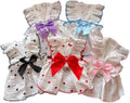 TAPBULL Dog Dresses, Fashionable Pet Dog Clothes with Heart Design, Cute Cat Birthday Dress Outfit (Pink/Red/Blue/Purple/Black 5-Pack), XX-Large