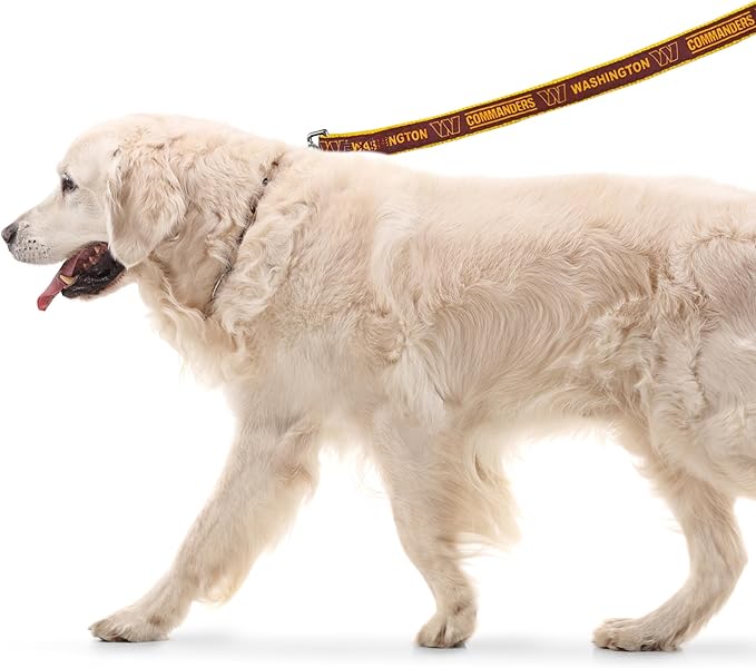NFL PET Washington Commanders Dog Leash, Large Football Team Leash for Dogs & Cats - Shiny & Colorful, Licensed by The NFL