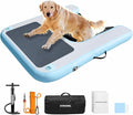 Inflatable Dog Water Ramp, Non-Slip Floating Dock Ladder for Pools, Boats & Lakes, Pool Ramp for Dogs Up to 200 Pounds, Light Blue