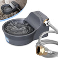 Automatic Dog Water Dispenser with Anti-tip Bracket, 68 oz Outdoor Dog Water Bowl Dispenser, Auto Refill Water Feeder for Pets & Livestock, Food Grade Waterer Fit 3/4" GHT Faucet, Wide Mouth