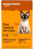 Amazon Basics Topical Flea Treatment for Medium Cats (5-9 Pounds), 6 Count, Packaging May Vary