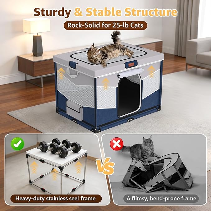 LOOBANI Foldable Dog Playpen for Small Dogs–Sturdy Puppy Playpen Indoor Outdoor with Full-Zip Washable Fabric Enclosure, 690D Waterproof Oxford Fabric, Portable Pet Crate with Carry Bag,32''x24''x22''