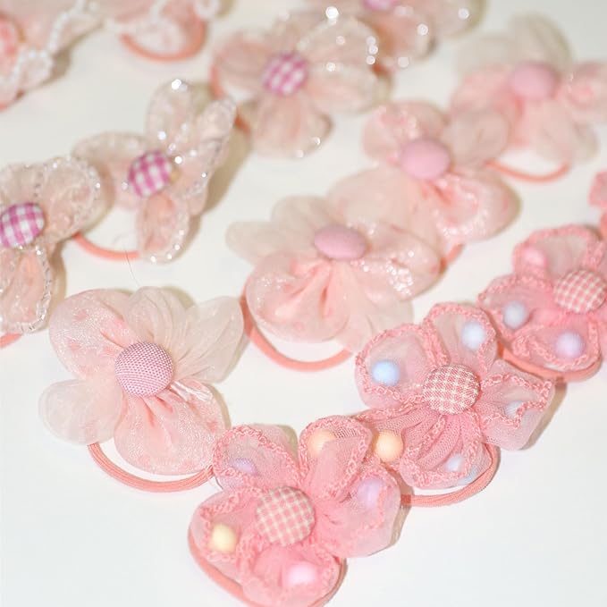 20pcs Dog Hair Bow Bowknot, Dog Bows Cute, Puppy Hair Bows Mix Styles Pet Grooming Rubber Bands Dogs Hair Accessories Handmade Hair Bows for Yorkie Puppy Dogs Flower Orange